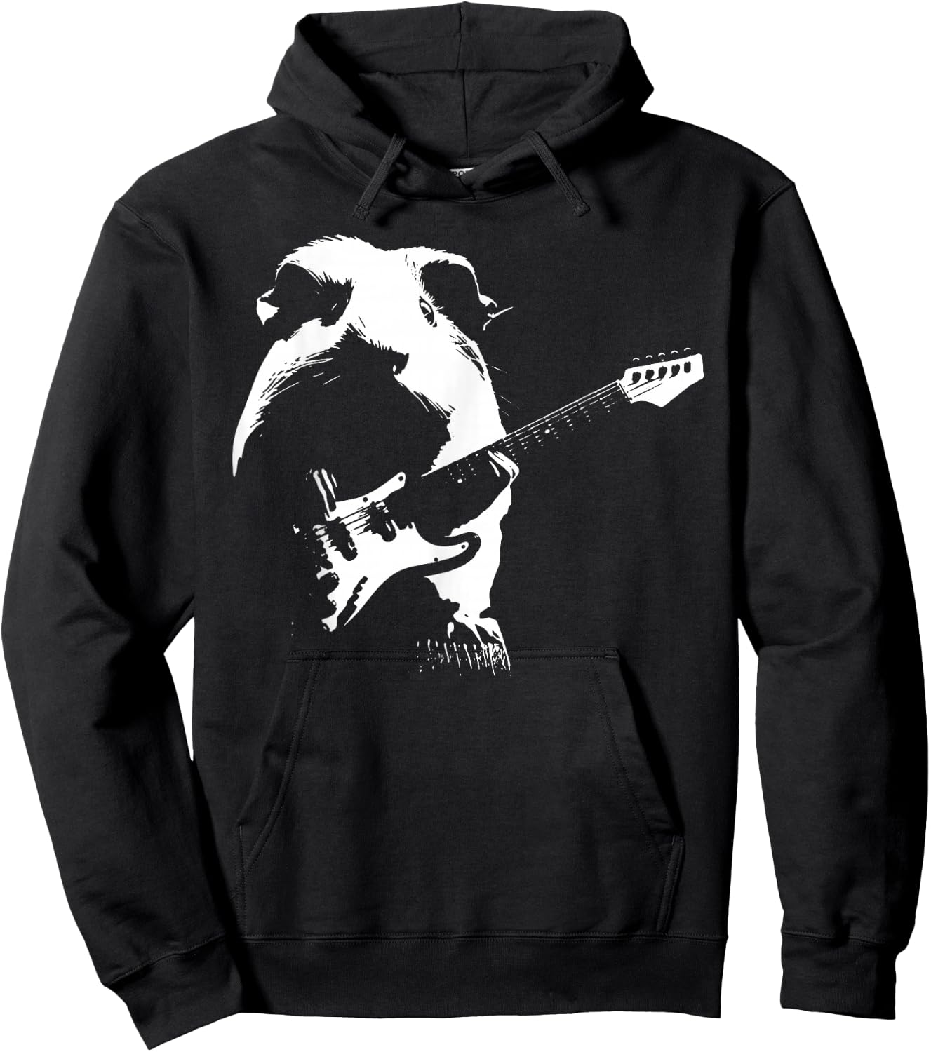 Guinea Pigs Playing Bass Guitar Shirt Playing Guitar Hoodie - Hoodie | Black