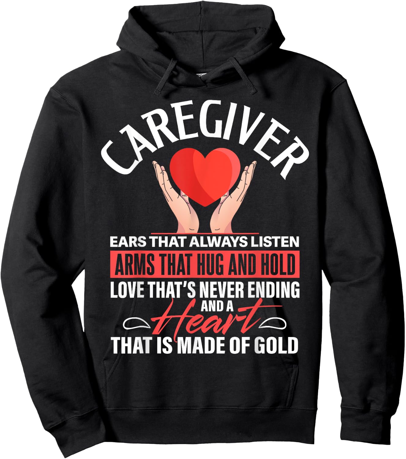Caregiver Definition Caretaker Nursing Expert Caregiving Hoodie - Hoodie | Black