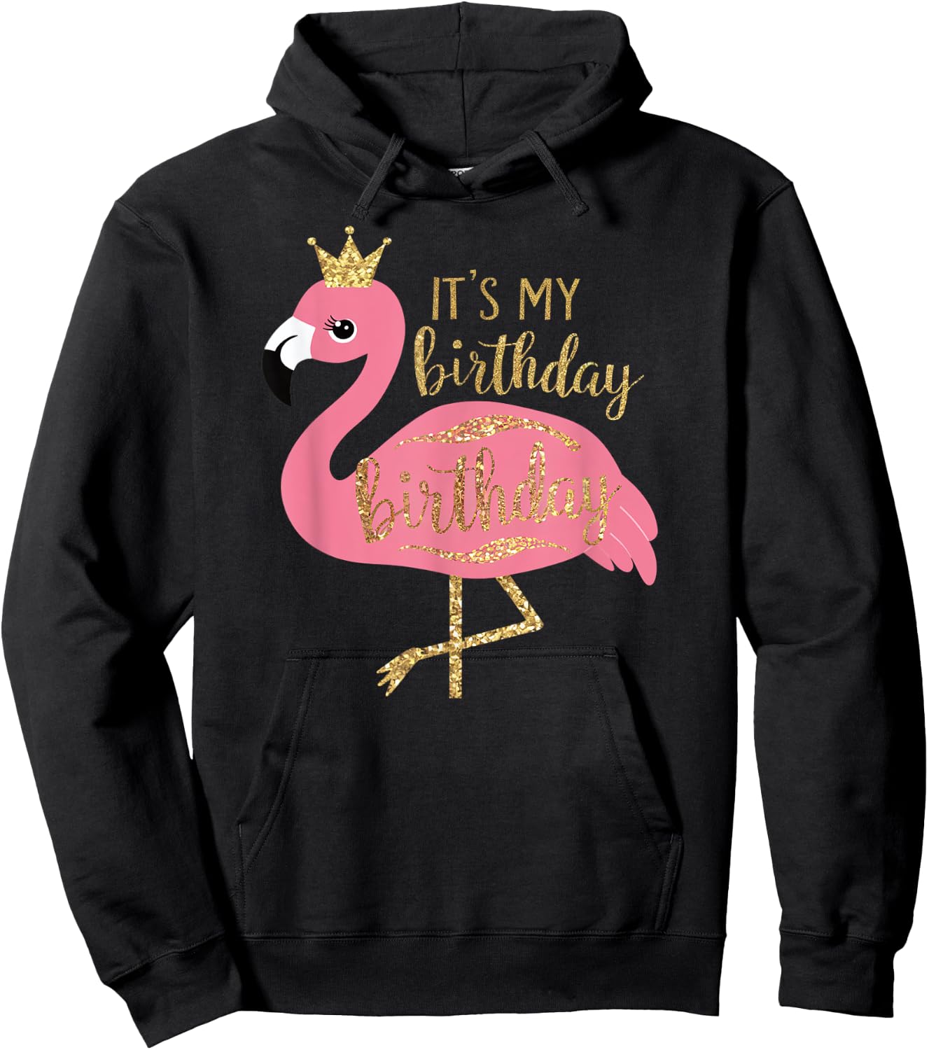 It's My Birthday Princess Flamingo Girls Kids Gifts Hoodie - Hoodie | Black