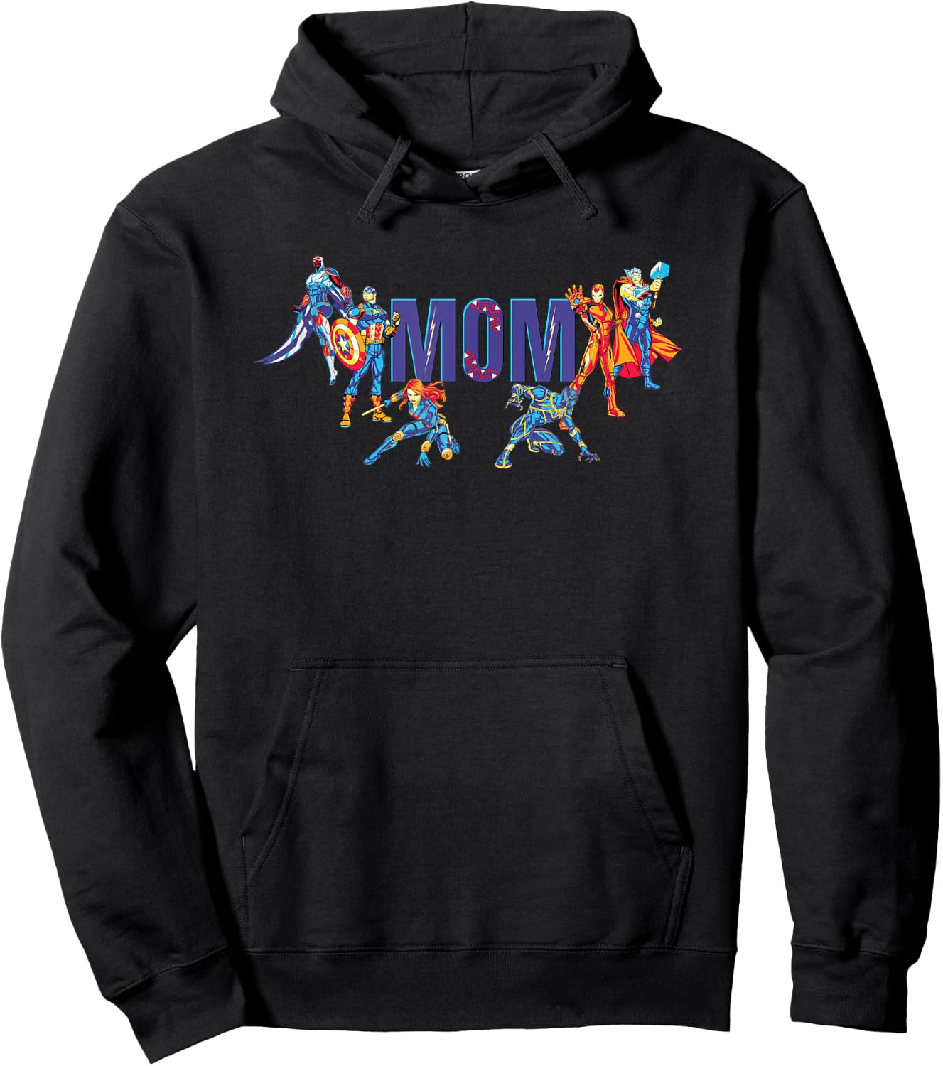 Marvel Super Heroes Avengers Family Vacation Trip Mom Hoodie - Hoodie | Black