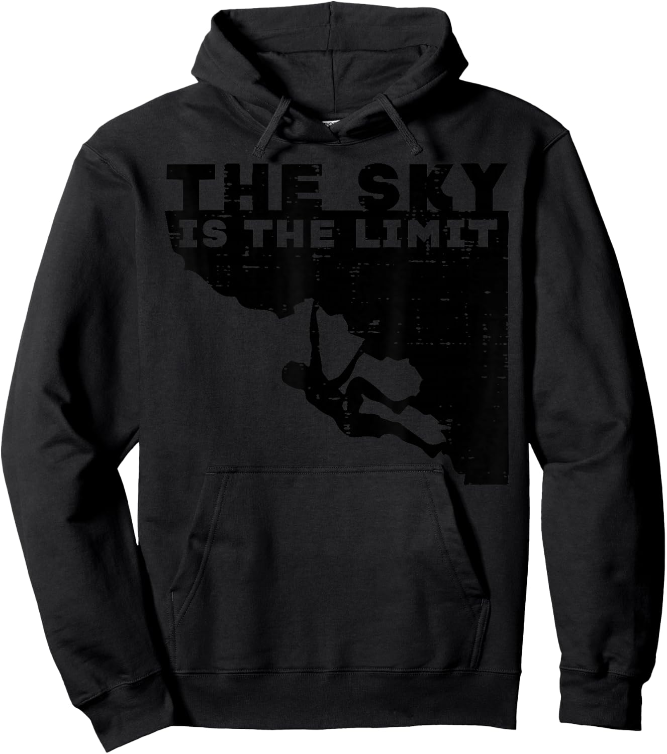Climbing Sky Is Limit Rock Mountain Climber Men Women Kids Hoodie - Hoodie | Black