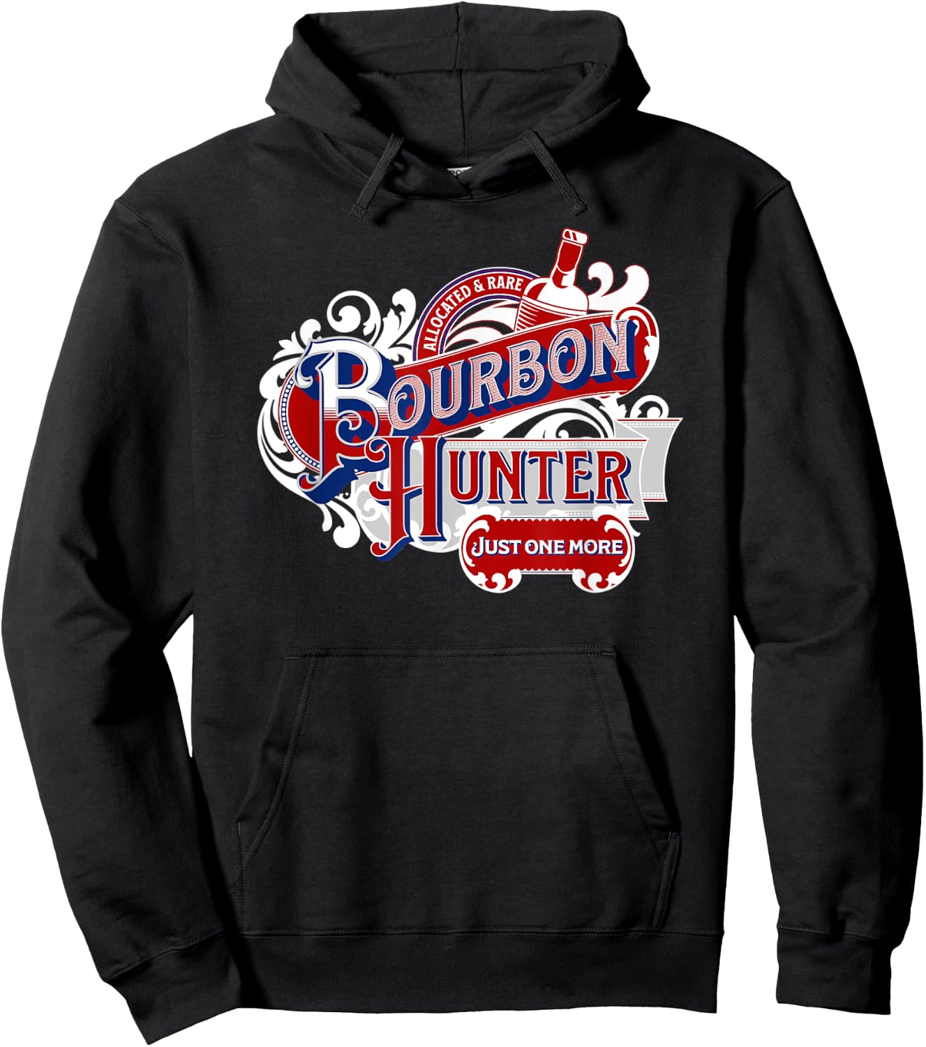 Bourbon Hunter for Patriotic Allocated Rare Whiskey Fan Dad Women Men Hoodie - Hoodie | Black