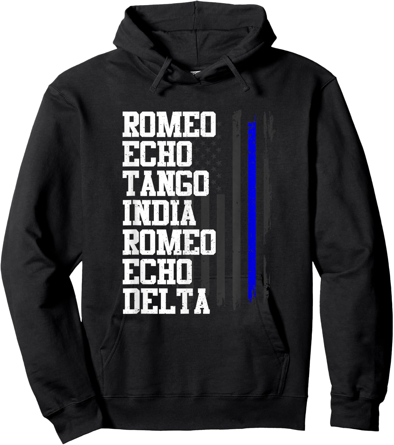 Romeo Echo Tango India Romeo Echo Delta Retired Military Hoodie - Hoodie | Black