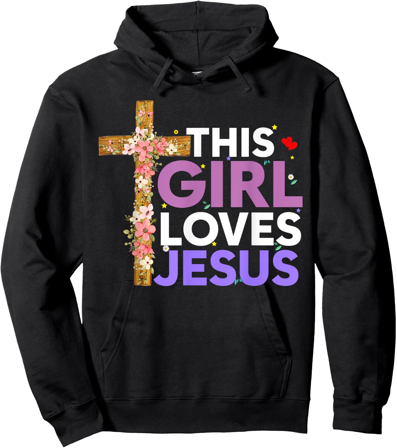 This Girl Loves Jesus Cute Christian Girl Jesus Hoodie - Hoodie | Black