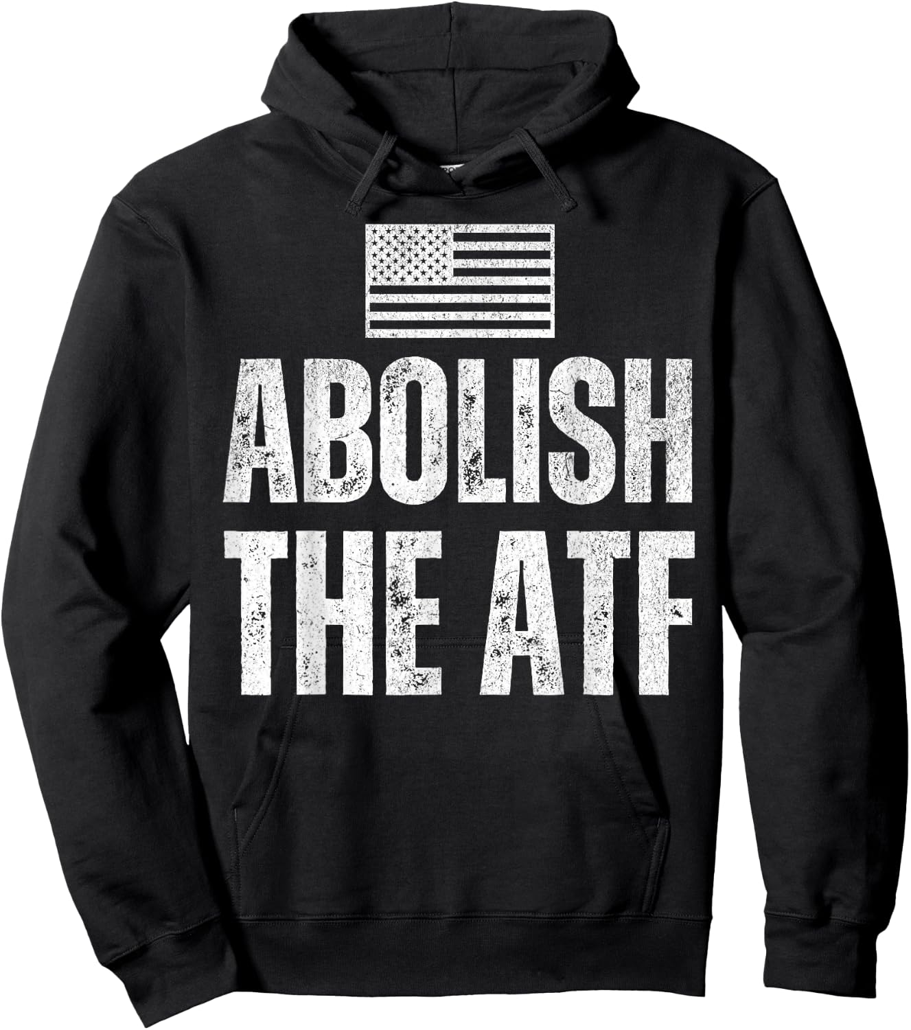 ATF Is USA Unconstitutional with Second Amendment Abolish The ATF the Bureau of Alcohol, Tobacco and Firearms Black -Adults Small Classic Fit Short Sleeve Patriotic Modern Hoodie - Hoodie | Black