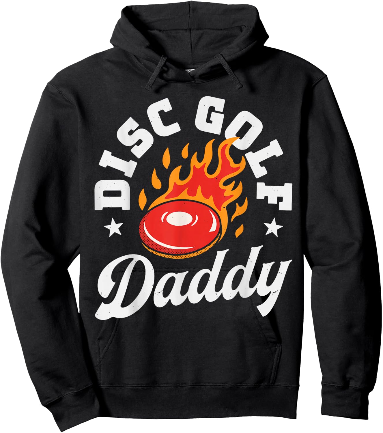 Disc Golf Daddy Father's Day Disc Golfing Dad Retro Vintage Hoodie - Hoodie | Black