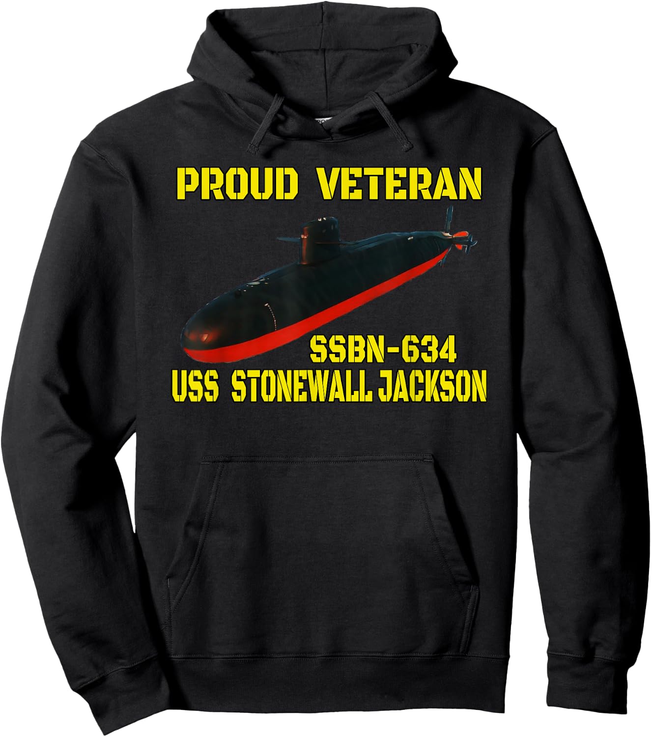 USS Jackson SSBN-634 Submarine Veterans Day Father Grandpa Hoodie - Hoodie | Black