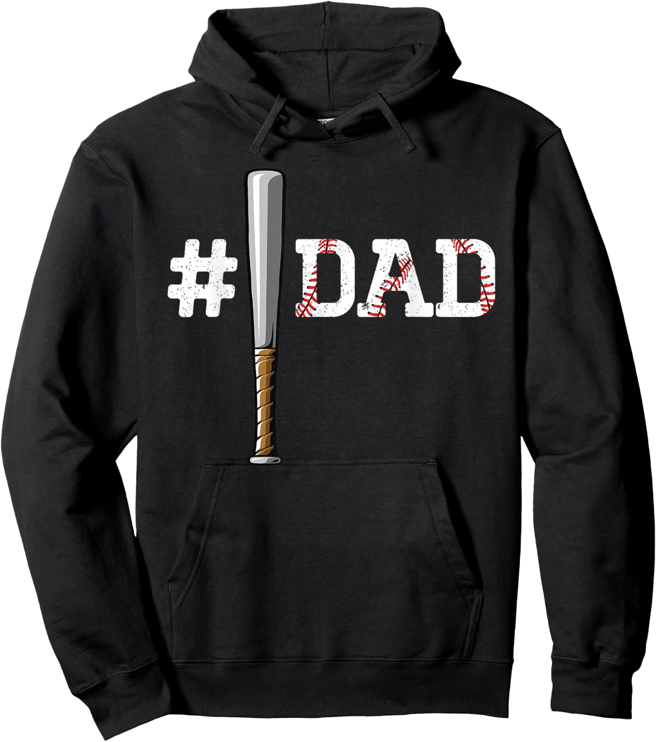 Number One Baseball Dad for Father's Day #1 Daddy Coach Hoodie - Hoodie | Black