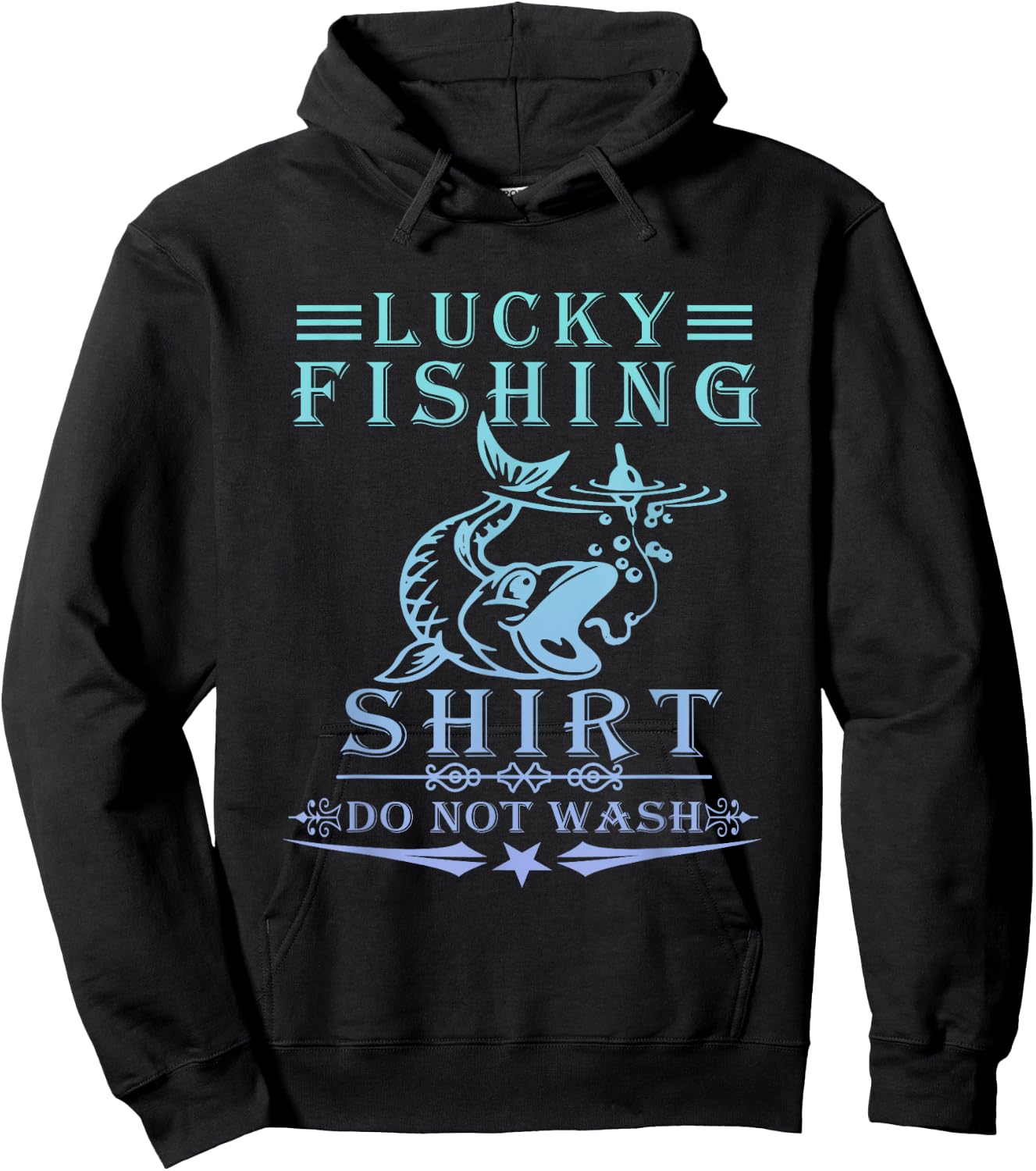 Lucky Fishing Do Not Wash Vintage Fishing Lover Hoodie - Hoodie | Black