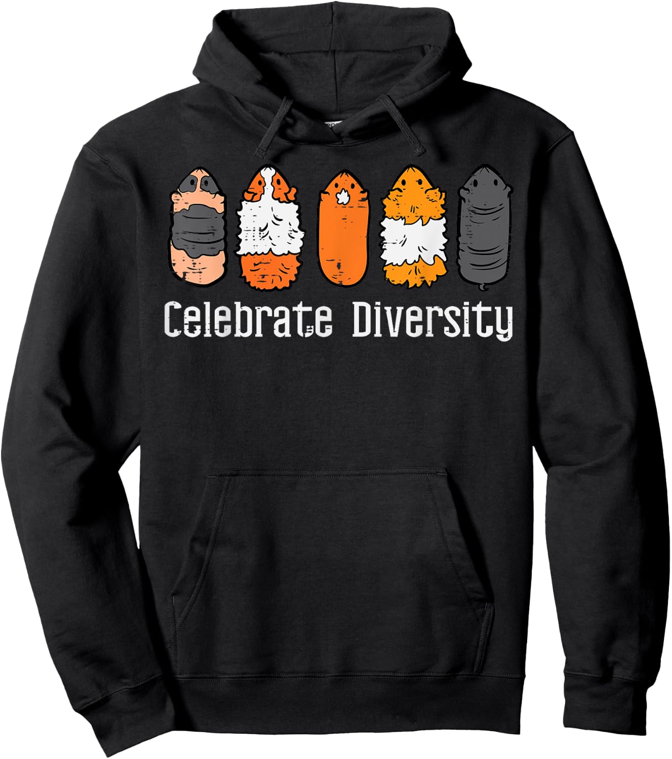 Guinea Pig Breeds Celebrate Diversity Cavy Men Women Kids Hoodie - Hoodie | Black