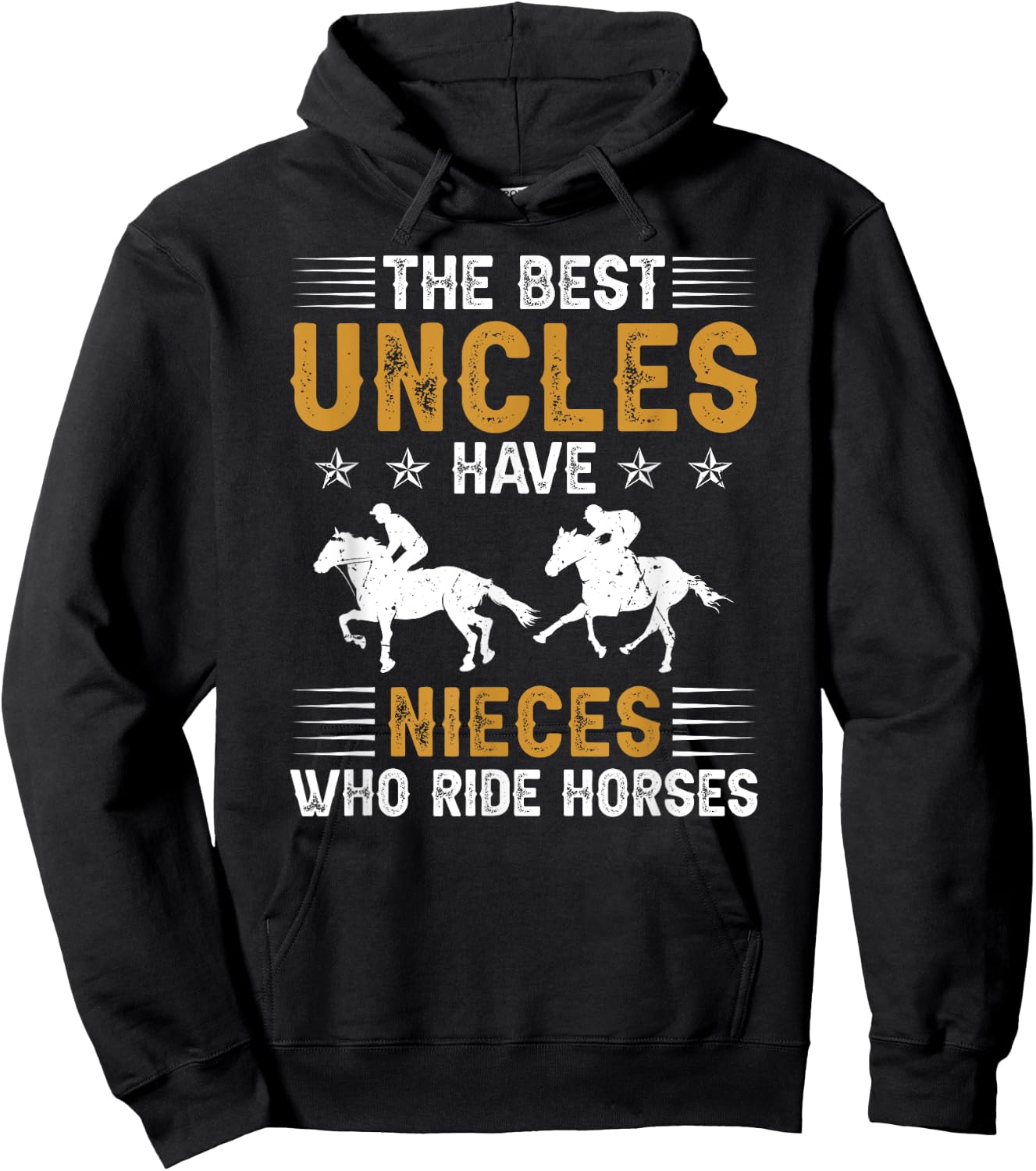 The Best Uncles Horse Show Uncle Equestrian Uncle Hoodie - Hoodie | Black