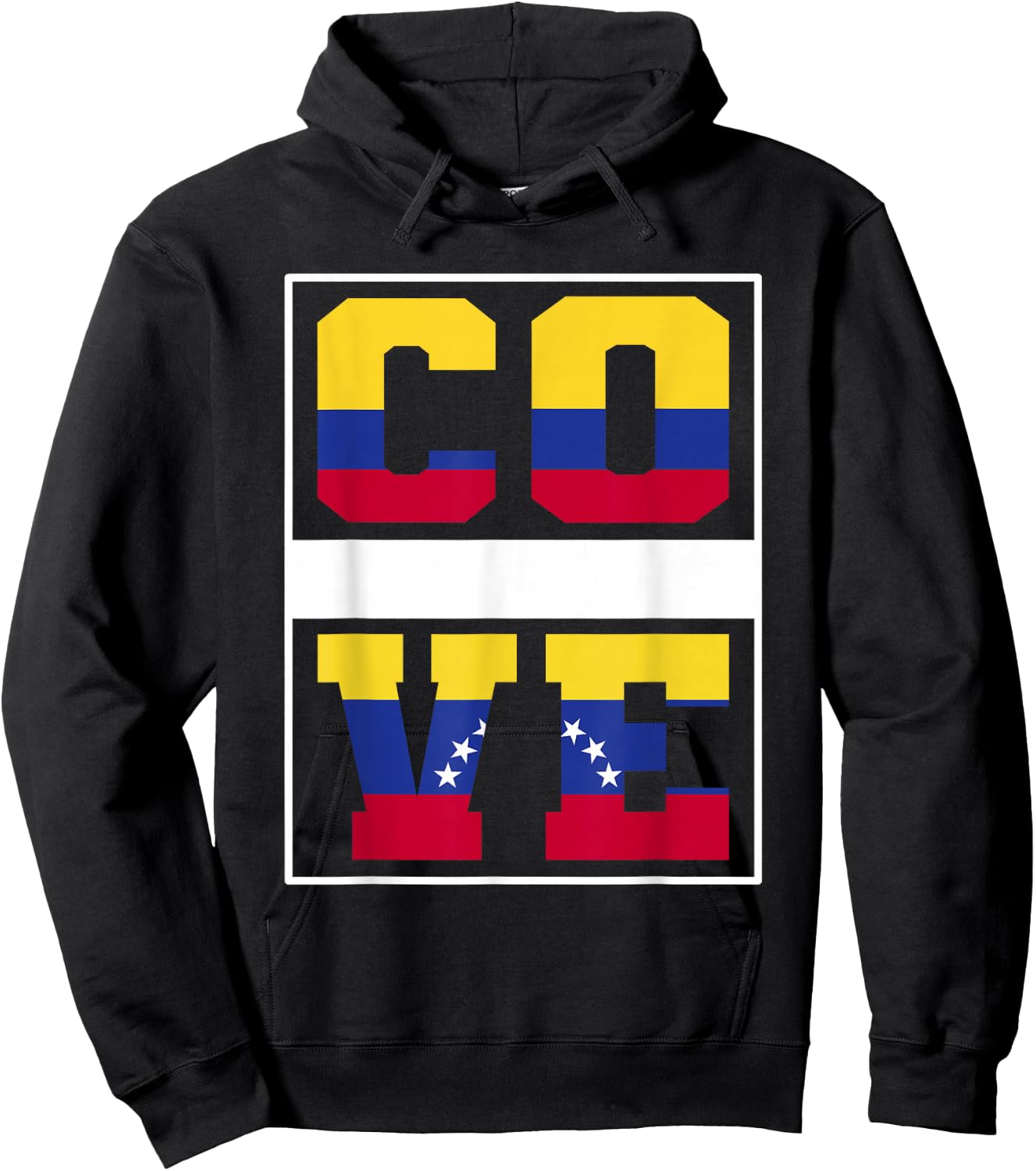 Half Colombian Venezuelan Mixed Heritage Colombia Venezuela Hoodie - Hoodie | Black