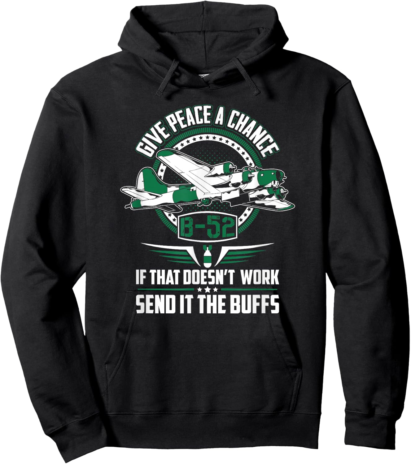 Military B-52 Bomber Hoodie - Hoodie | Black
