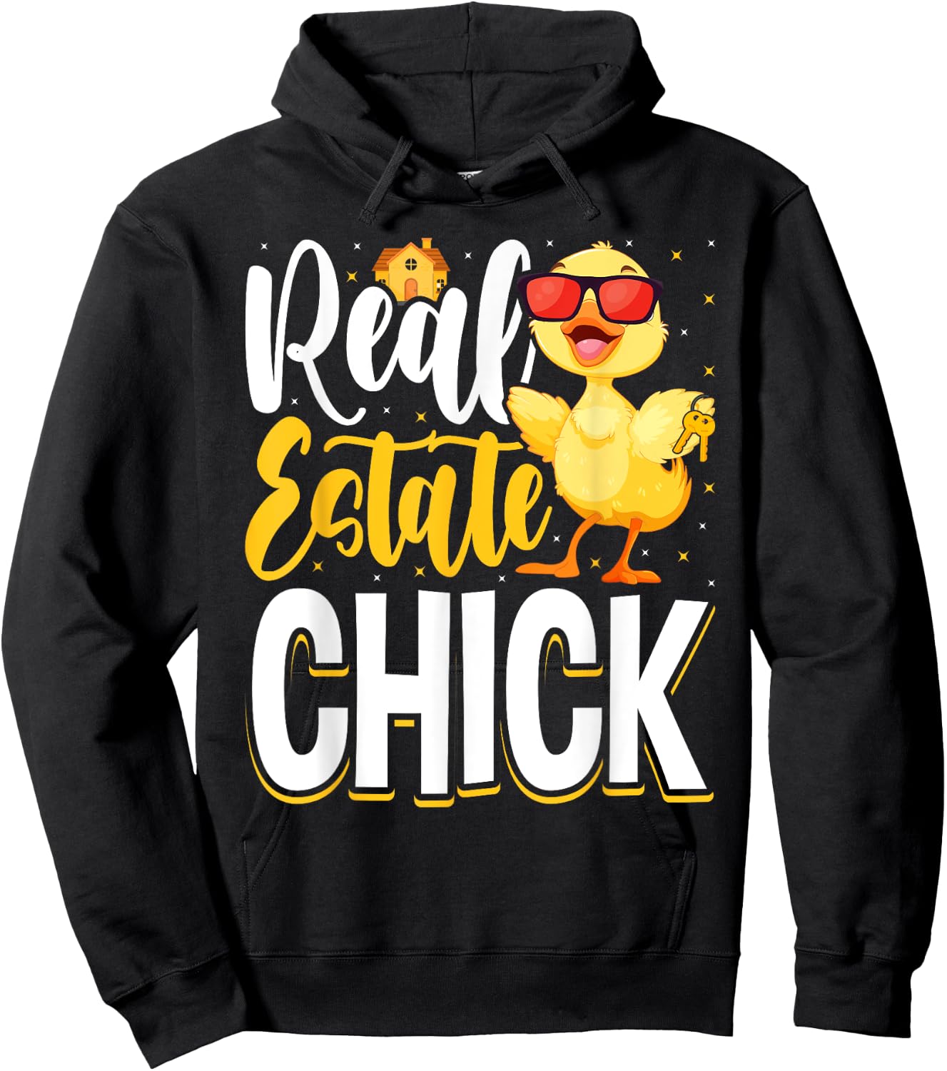 Real Estate Chick Funny Realtor Hoodie - Hoodie | Black