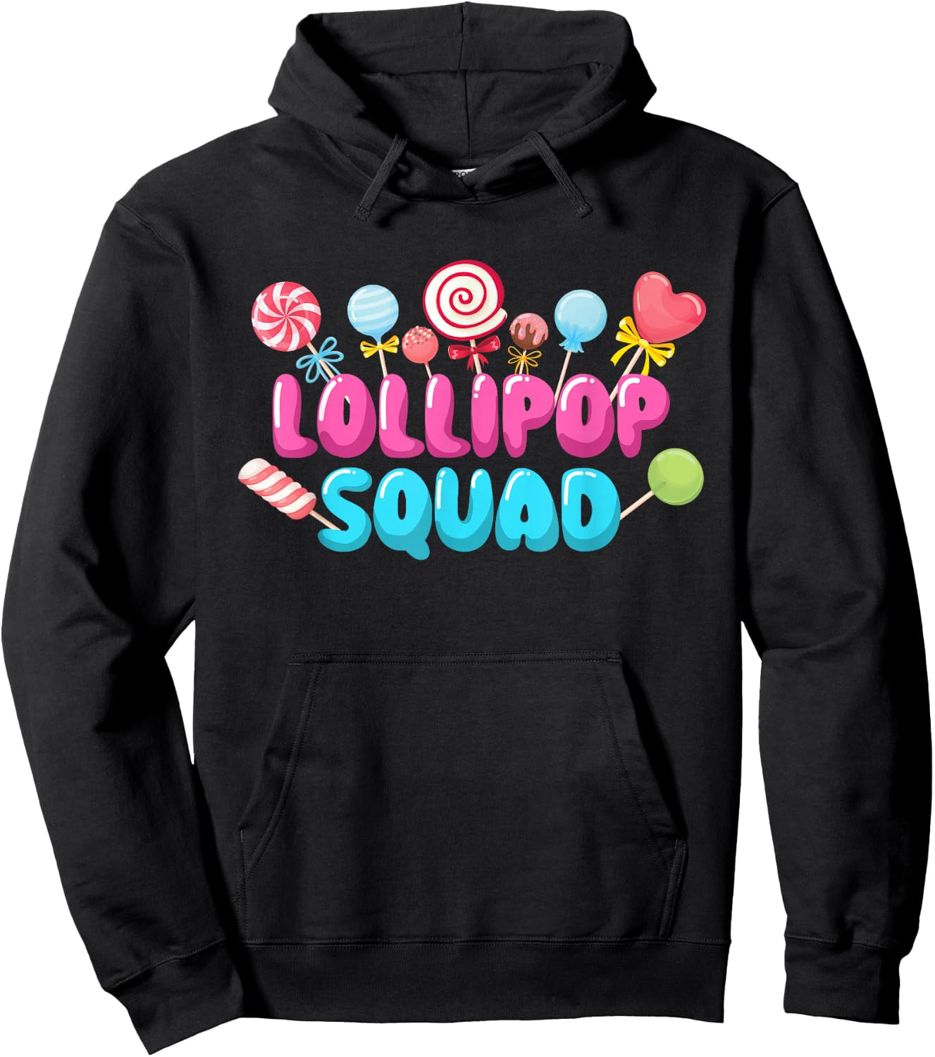 Lollipop Squad - Lollipop Candy Lovers Sweets Hoodie - Hoodie | Black