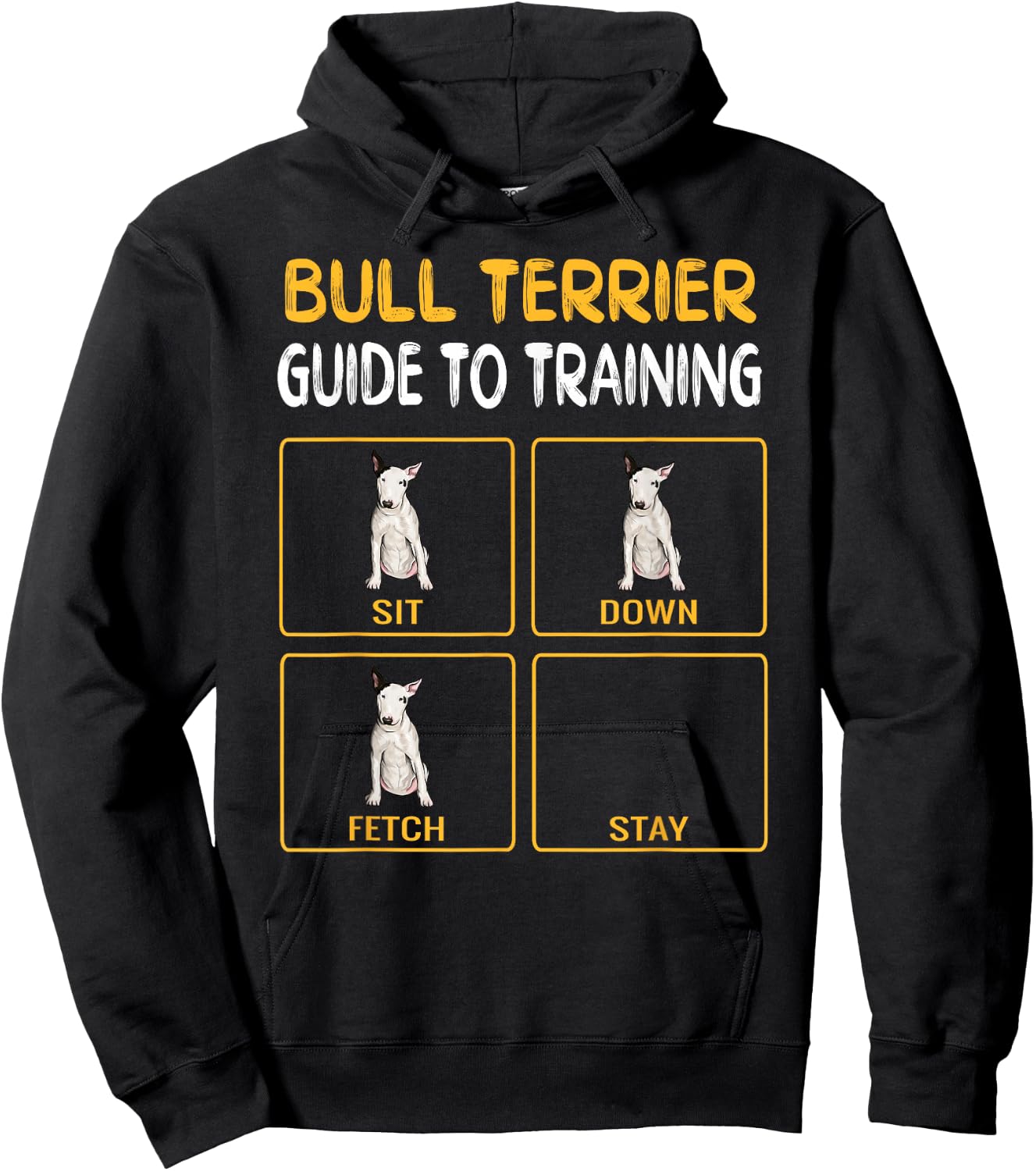 Funny Bull Terrier Guide to Training Dog Obedience Trainer Hoodie - Hoodie | Black