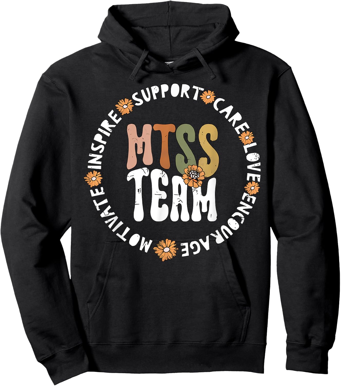 Retro MTSS Team Multi Tiered System of Support Student Hoodie - Hoodie | Black