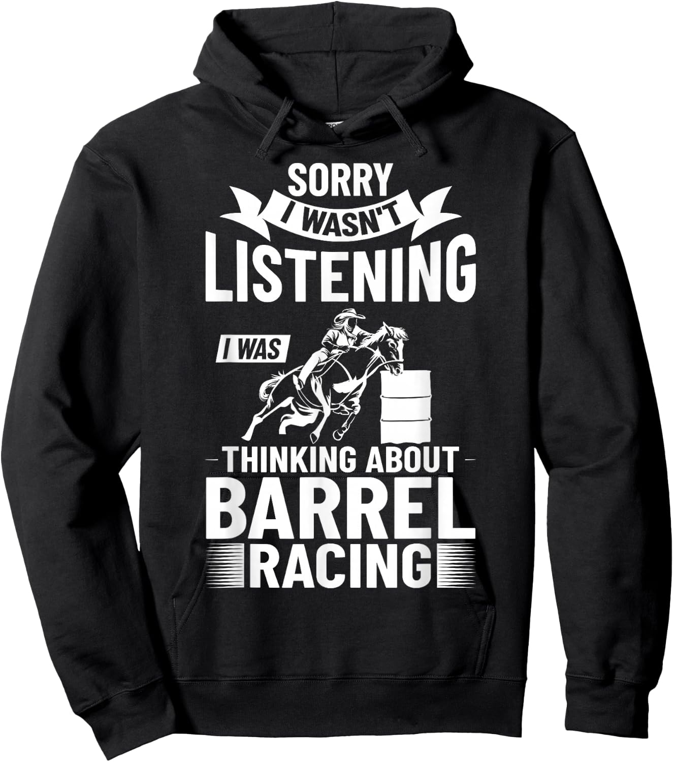 Barrel Racing Clothes Barrel Racer Quotes Barrel Racing Hoodie - Hoodie | Black