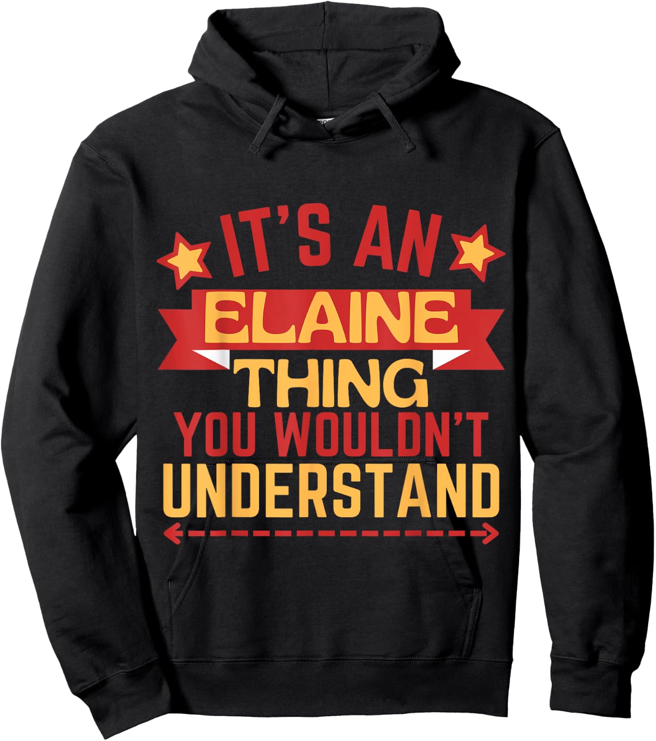 Elaine Name Funny Gift Elaine Hoodie - Hoodie | Black
