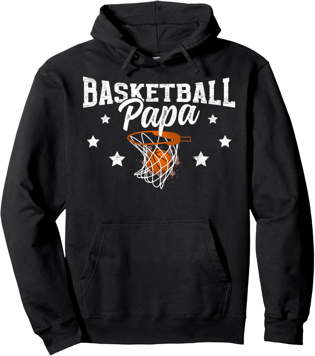 Basketball Papa Grandpa Papa Of A Basketball Player Papa Hoodie - Hoodie | Black