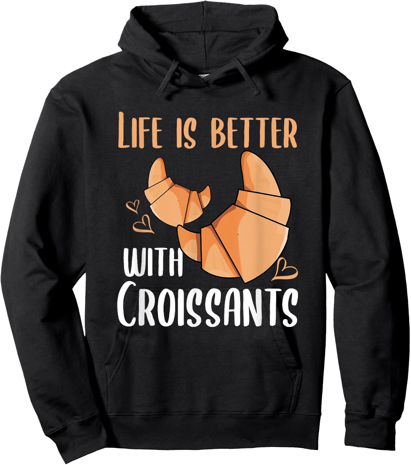 Croissant Lover Morning Breakfast Hobby Baking Funny Baker Hoodie - Hoodie | Black