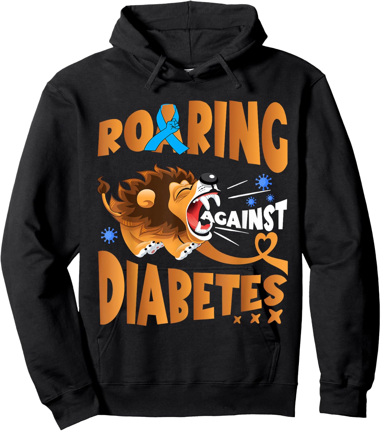 Diabetes Awareness Lion Insulin Diabetic Toddler Kids Hoodie - Hoodie | Black