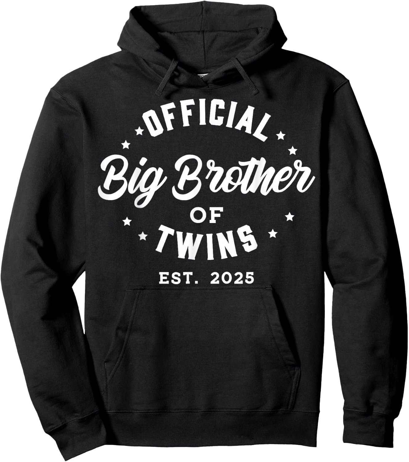 Official Big Brother of Twins 2025 Baby Announcement Gifts Hoodie - Hoodie | Black