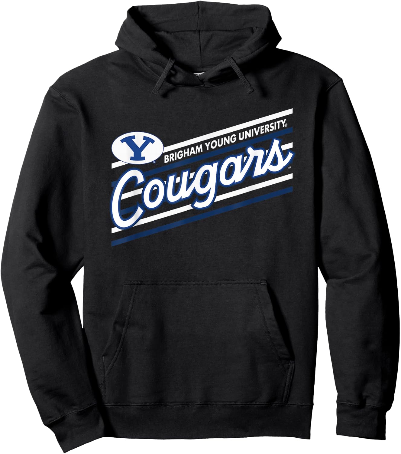 BYU Cougars Retro Performer Blue Officially Licensed Hoodie - Hoodie | Black