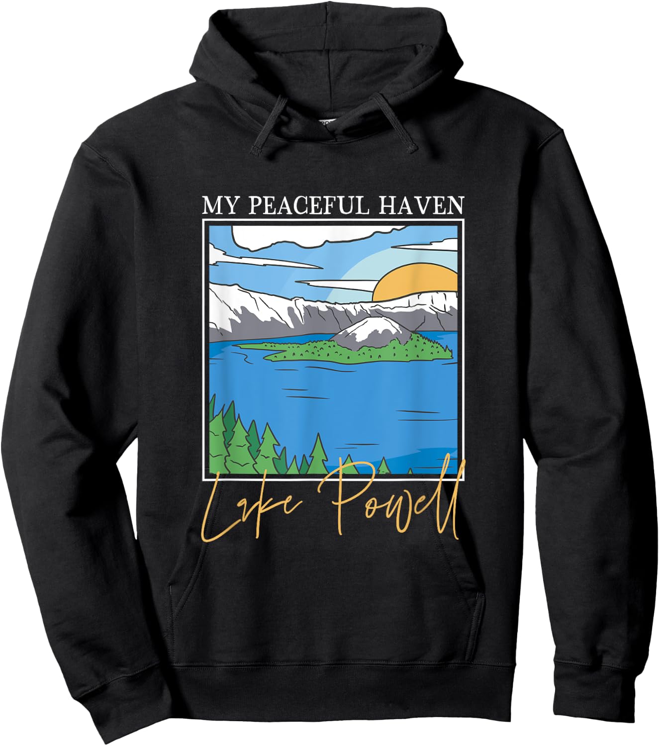 Peacefulness at Lake Powell Hoodie - Hoodie | Black