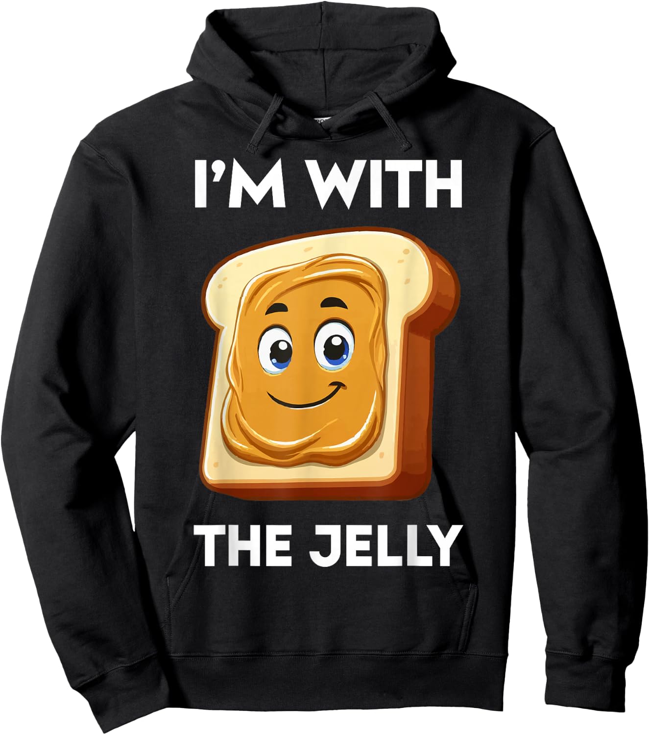 I'm with Jelly Just Married Couple Funny Honeymoon Hoodie - Hoodie | Black