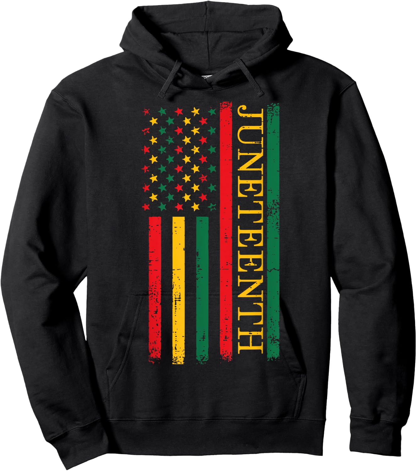 Juneteenth African American Flag Freedom 1865 Women Men Kids Hoodie - Hoodie | Black