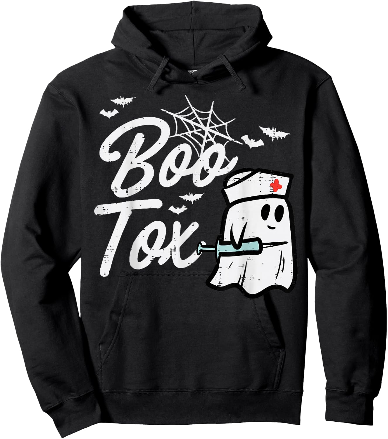 Halloween Nurse Boo Tox Botox Funny Costume Scrub Top Women Hoodie - Hoodie | Black