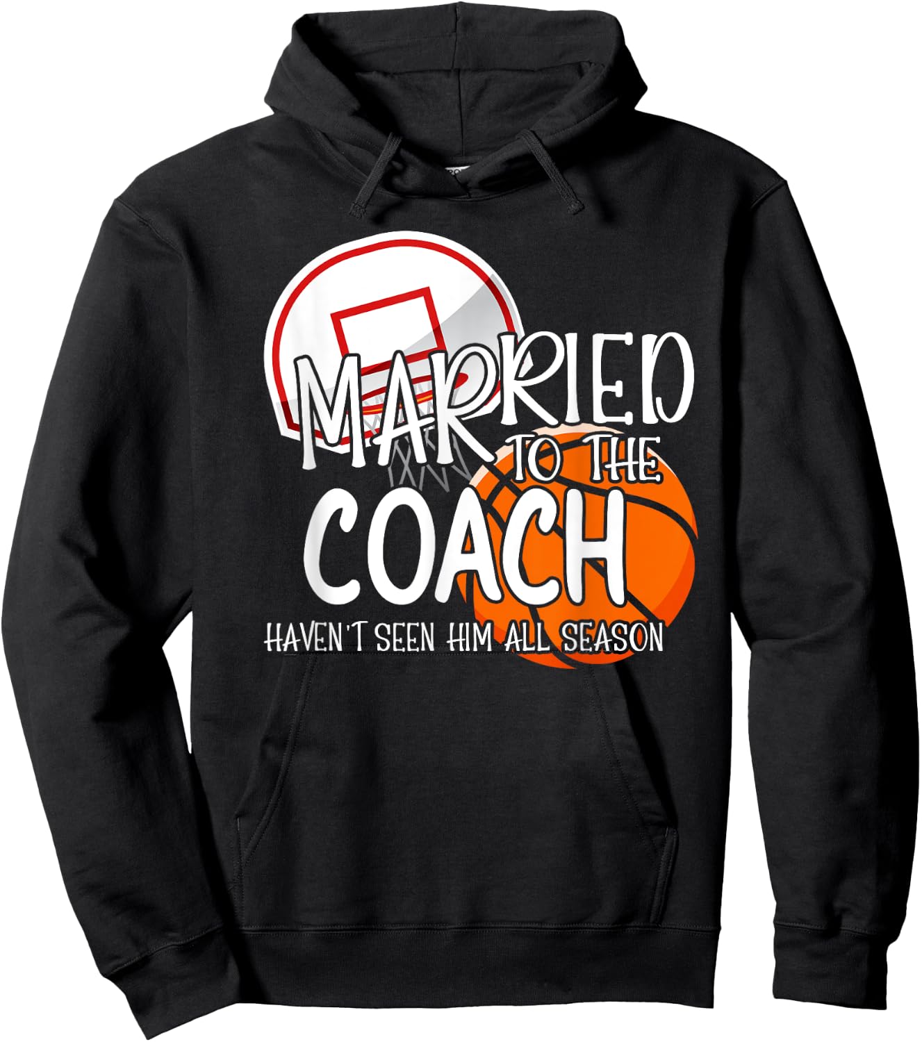 Married To The Basketball Coach Wife Of A Basketball Coach Hoodie - Hoodie | Black