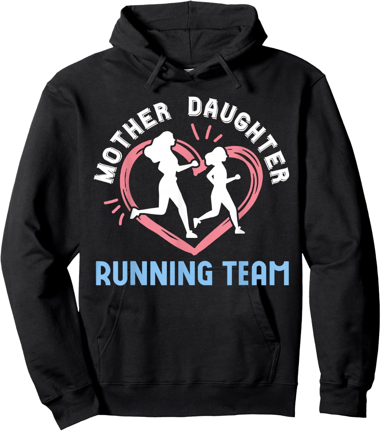 Mother Daughter Running Team 2025 Marathon Runner Family Hoodie - Hoodie | Black