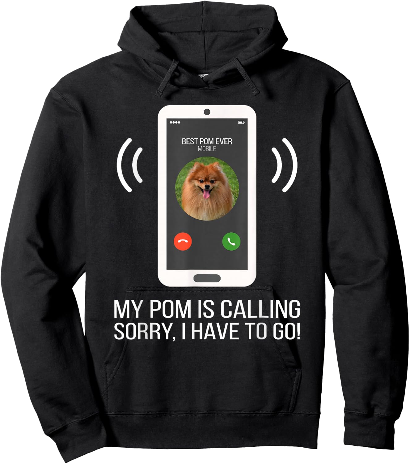 Funny Pomeranian Dog Hoodie - Hoodie | Black