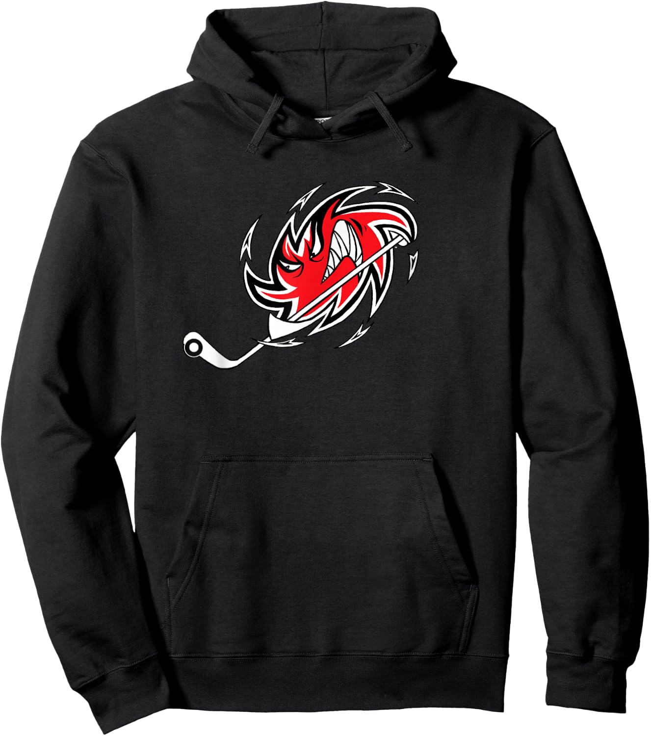 Monster Hurricane Storm Hockey Logo Hoodie - Hoodie | Black