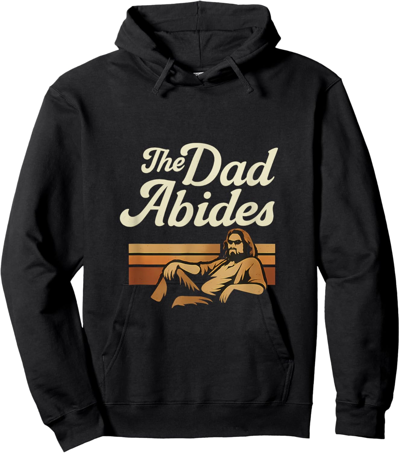 Retro 70s The Dad Abides Vintage Style Design Hoodie - Hoodie | Black