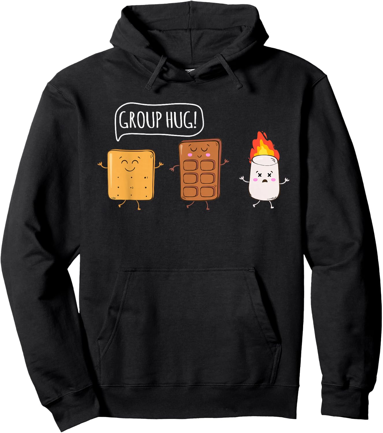 Funny Camping Roasting Bonfire Adventure Small Hoodie - Hoodie | Black