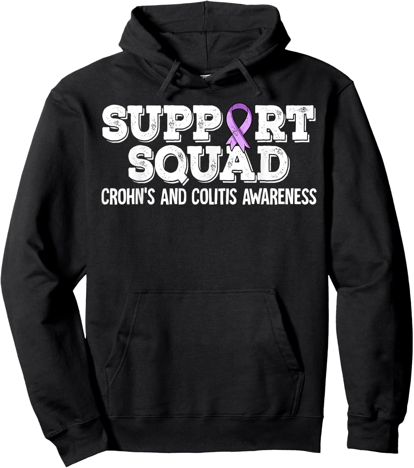 Support Squad Crohn's And Colitis Awareness Hoodie - Hoodie | Black