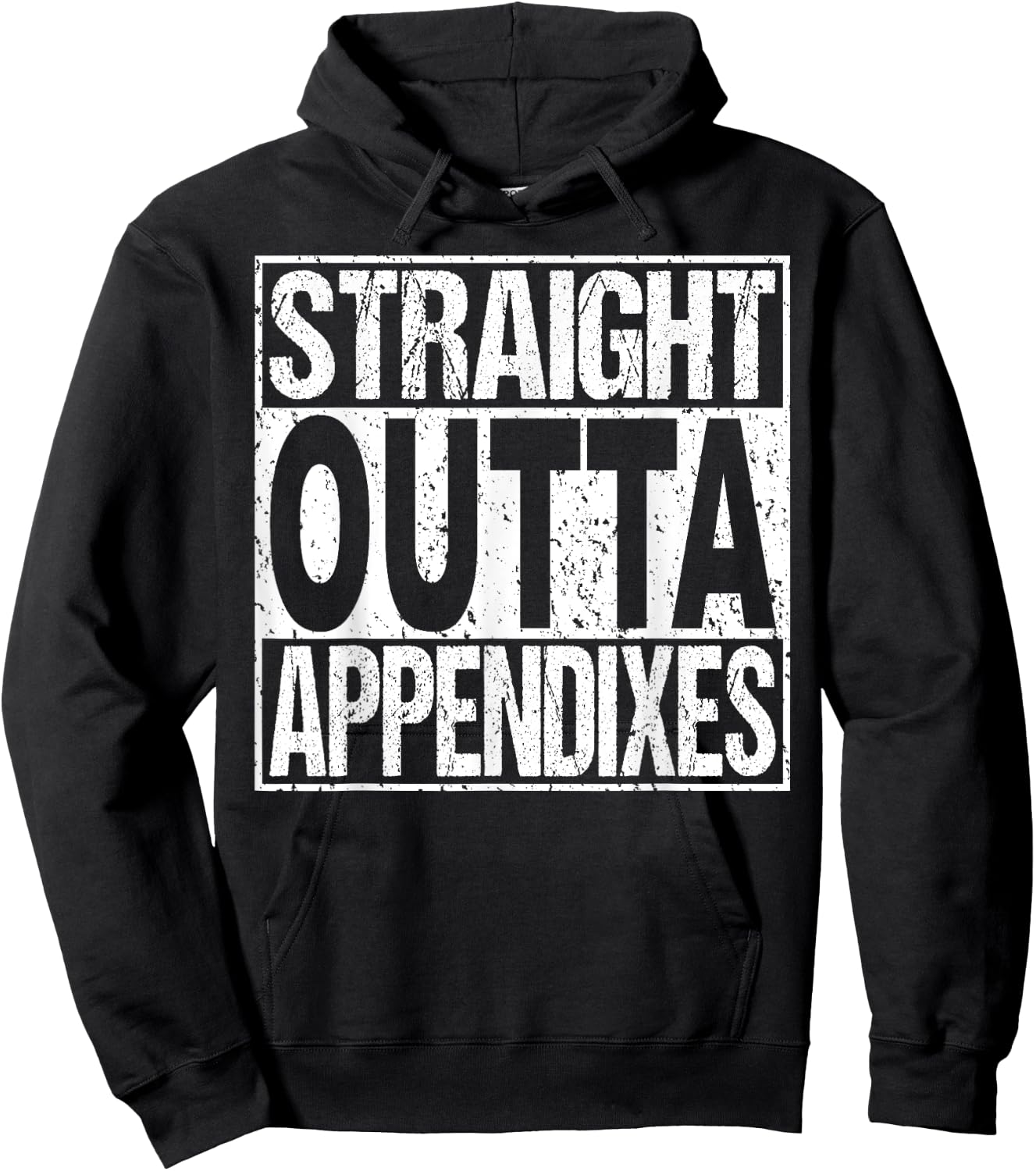 Appendix Surgery T Shirt Appendectomy Survivor Gag Gift Hoodie - Hoodie | Black