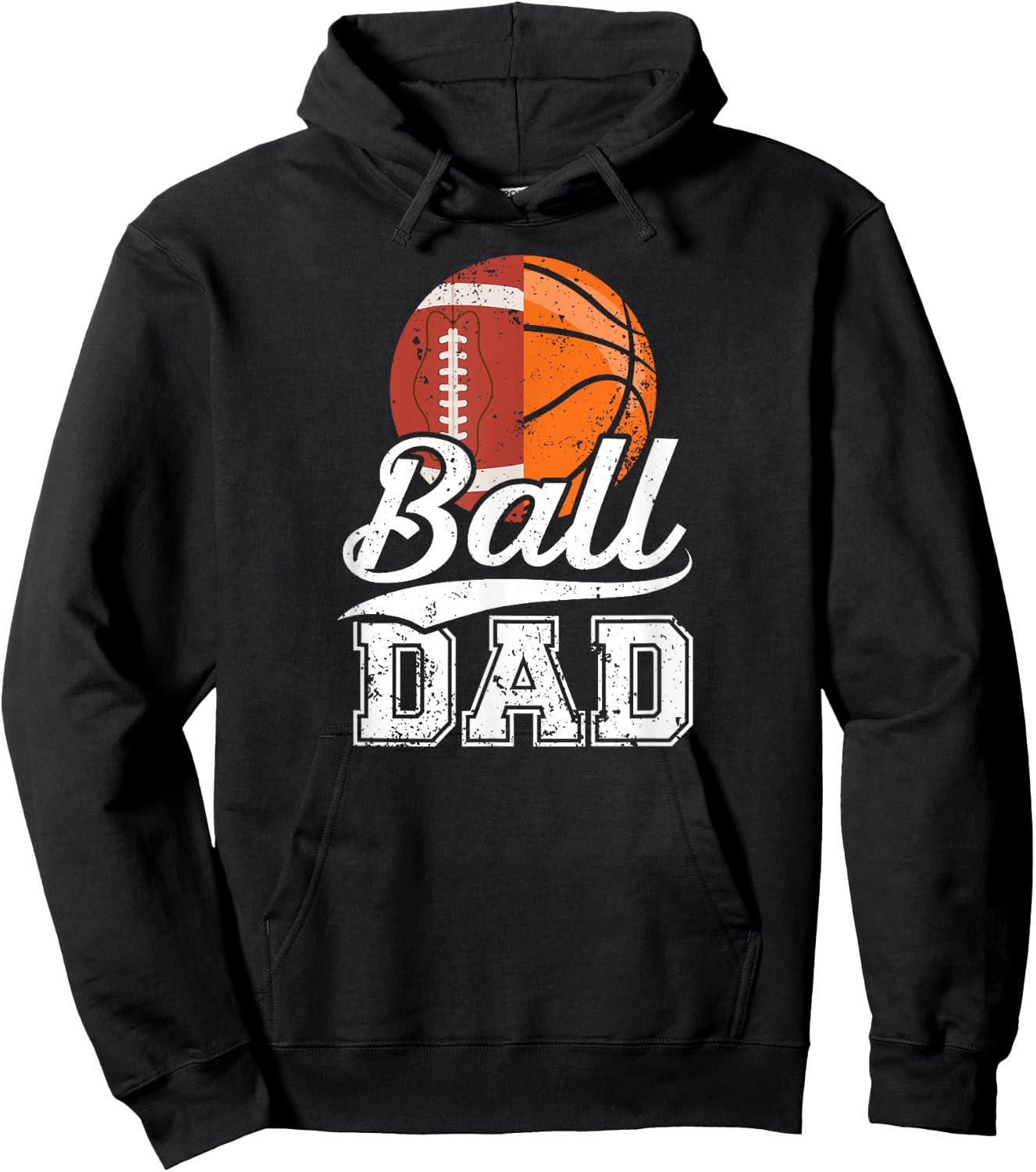 Ball Dad Football Basketball Dad Of Ballers Hoodie - Hoodie | Black