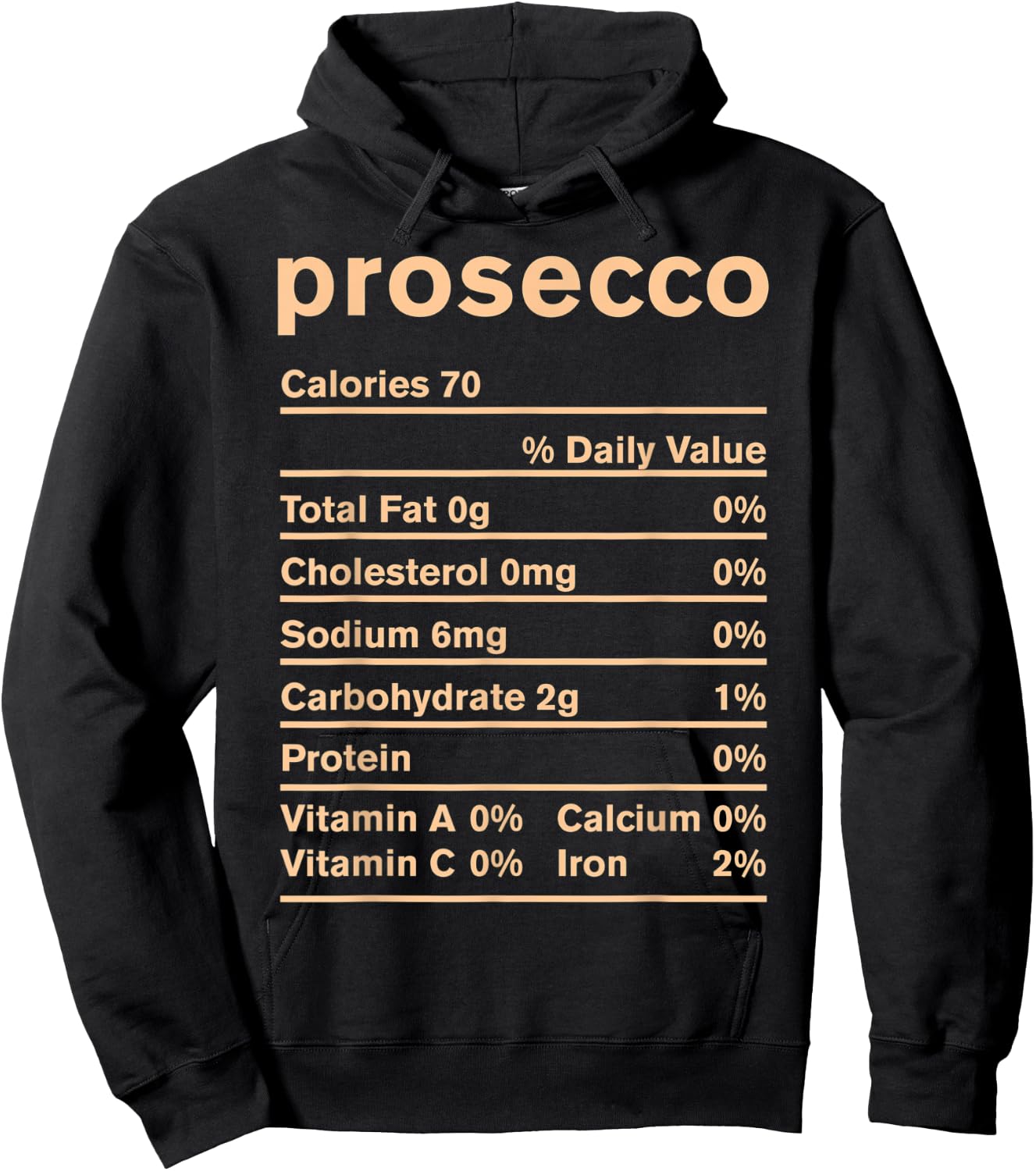 Prosecco Nutrition Thanksgiving Costume Gift Hoodie - Hoodie | Black