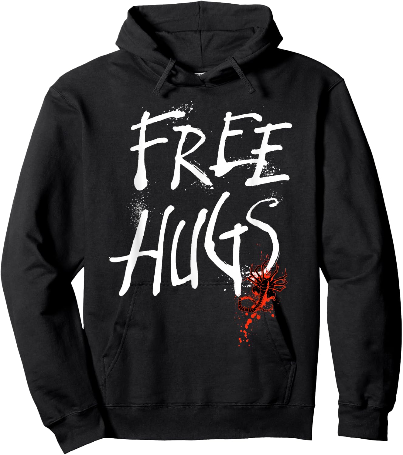 Alien: Romulus Xenomorph Facehugger Free Hugs Hoodie - Hoodie | Black