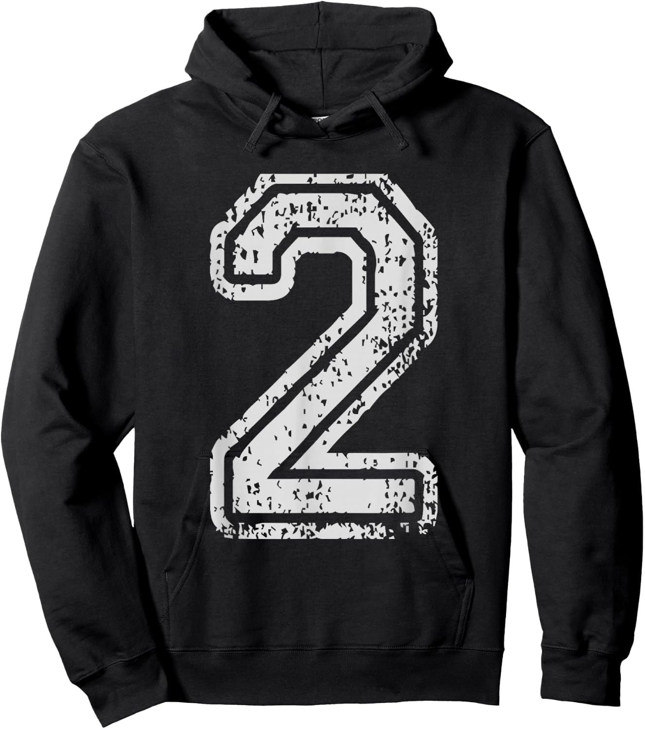 Team Jersey Uniforms Number 2 Two School Sports Birthdays Hoodie - Hoodie | Black