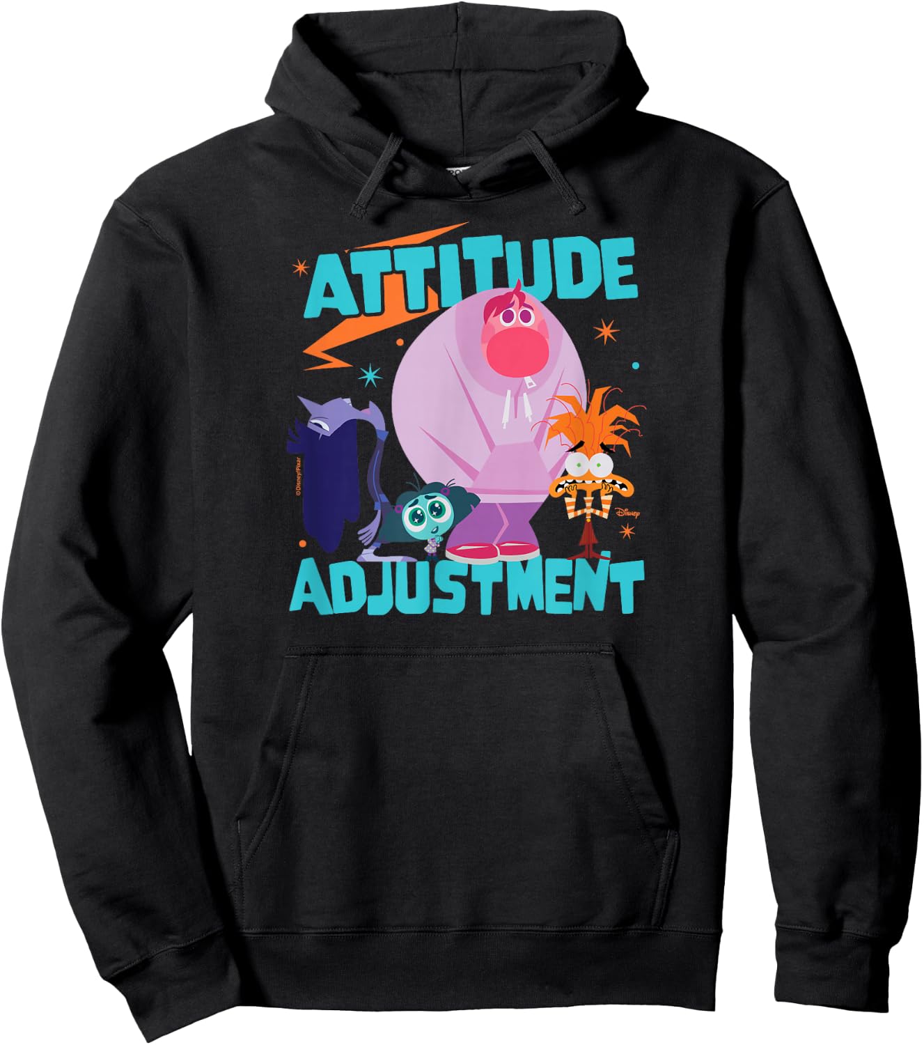 Inside Out 2 - Ennui Envy Embarrassment Anxiety Attitude Hoodie - Hoodie | Black