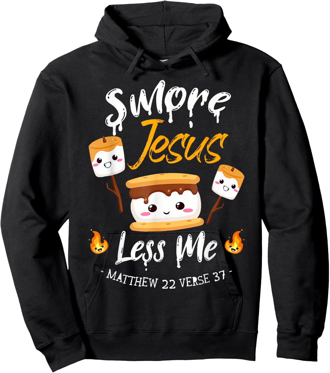 Smore Jesus Less Me Christian Camping Camper Lover Hoodie - Hoodie | Black