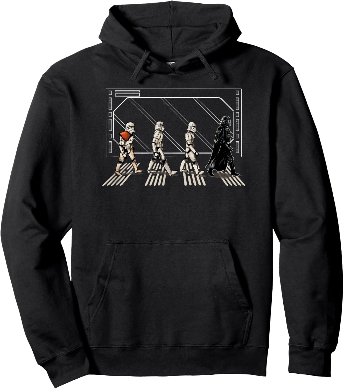 Star Wars Classic Darth Vader & Stormtroopers Abbey Road Hoodie - Hoodie | Black