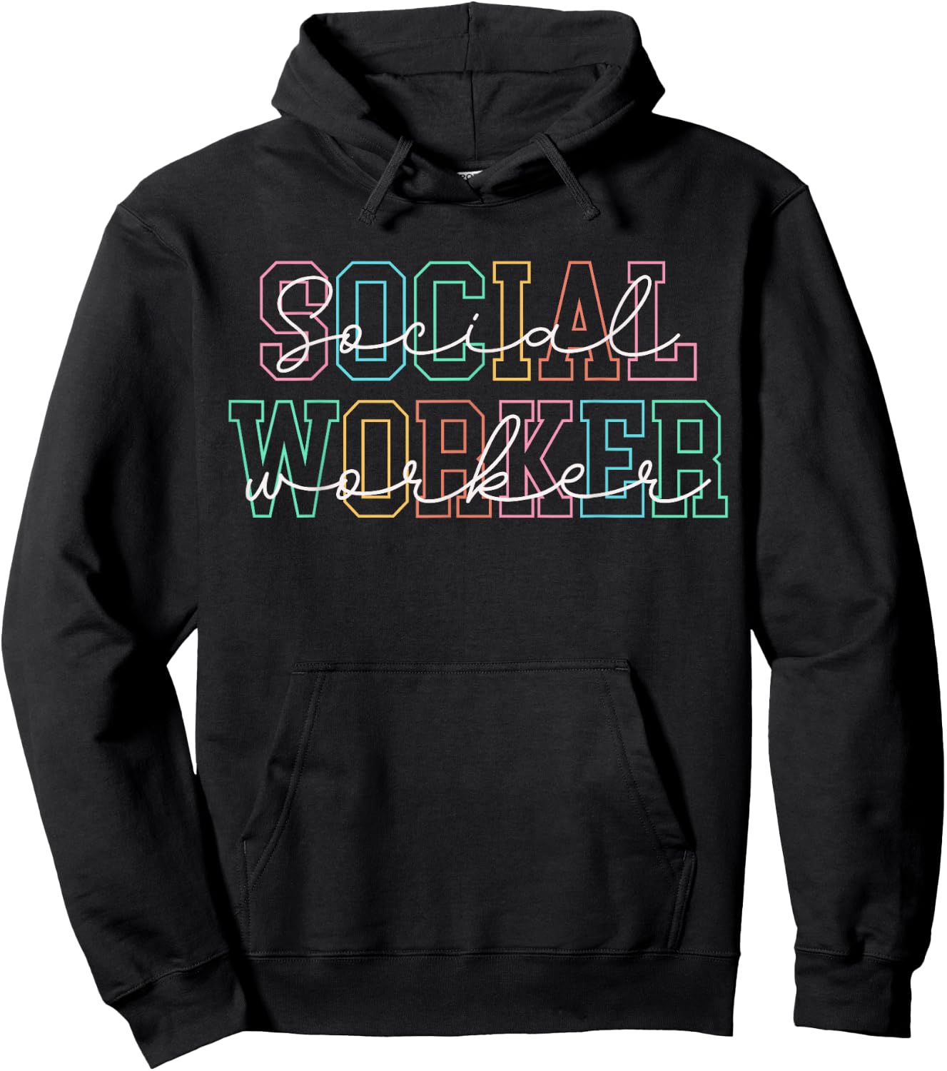 Social Worker Men Women Retro Social Worker Hoodie - Hoodie | Black