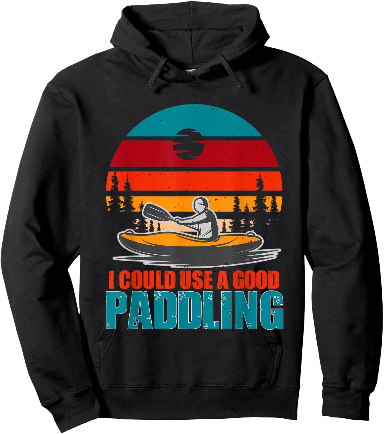 I Could Use A Good Paddling Funny Kayaking Gifts for Kayaker Hoodie - Hoodie | Black
