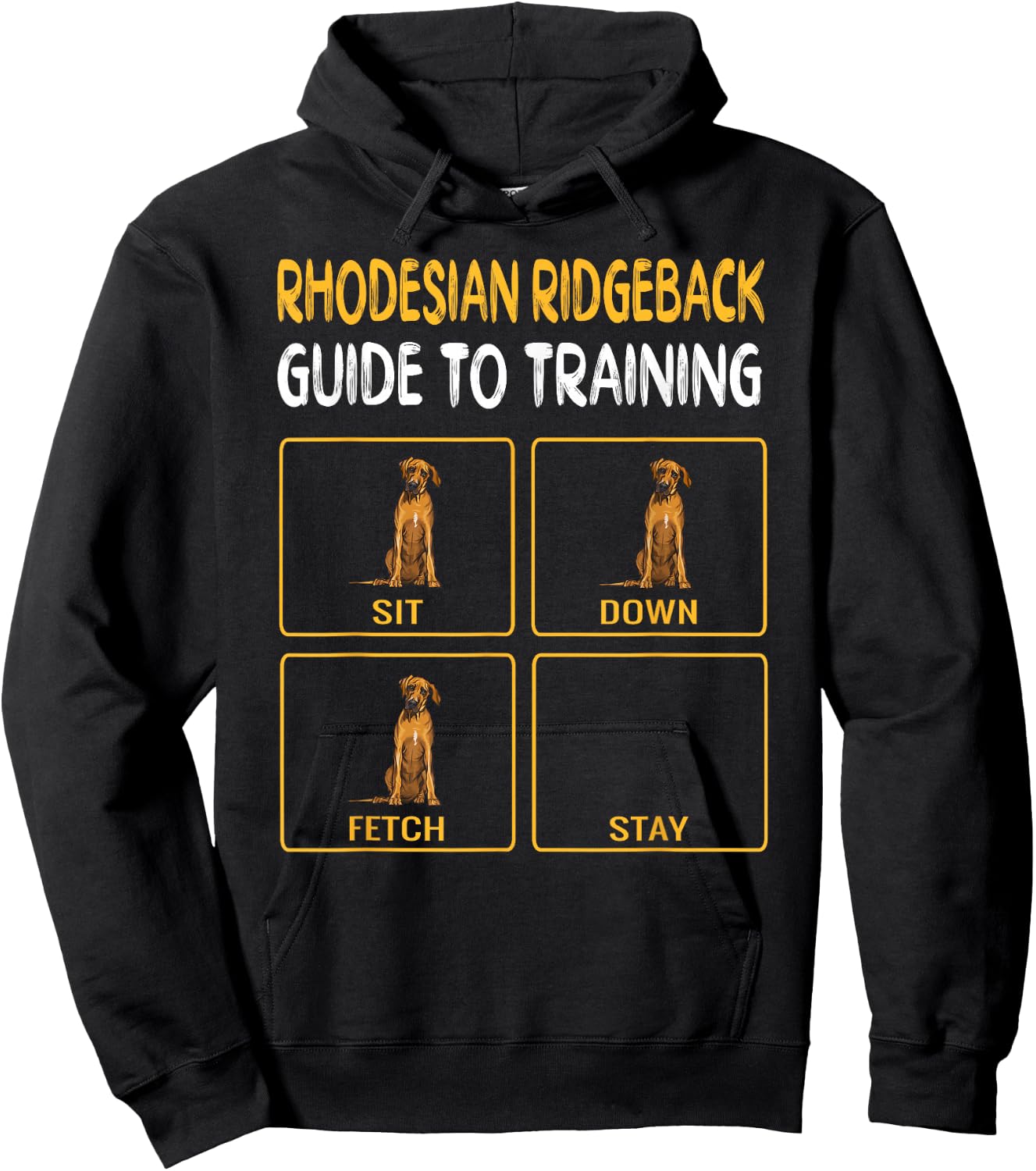 Funny Rhodesian Ridgeback Guide to Training Dog Obedience Hoodie - Hoodie | Black